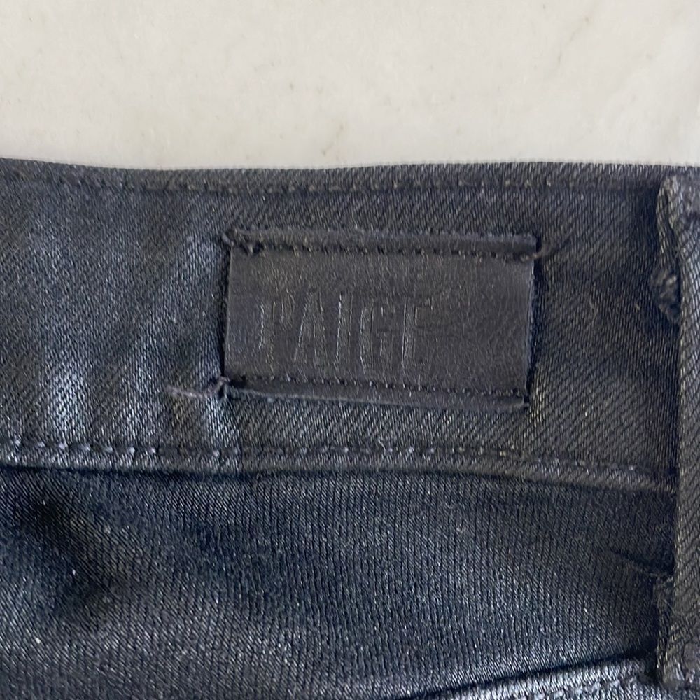 Paige Verdugo Ultra Skinny Waxed Black Jeans - Picture 6 of 8